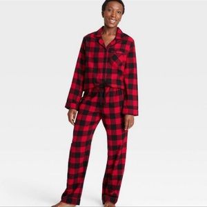 NWT! Wondershop Women's Holiday Buffalo Check Plaid Flannel Pajama Set
